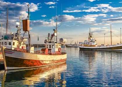 Wooden fishing boats