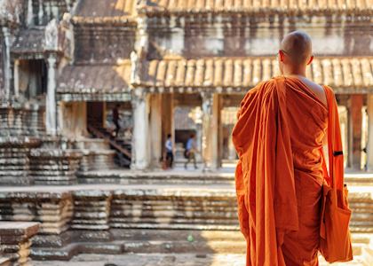 Buddhist monk at Angkor Wat