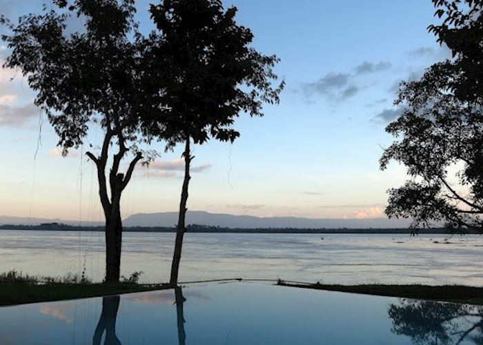 Riverside pool at The River Resort, Champasak
